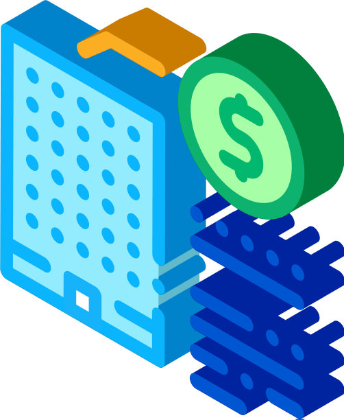 建筑成本等距图标图片下载