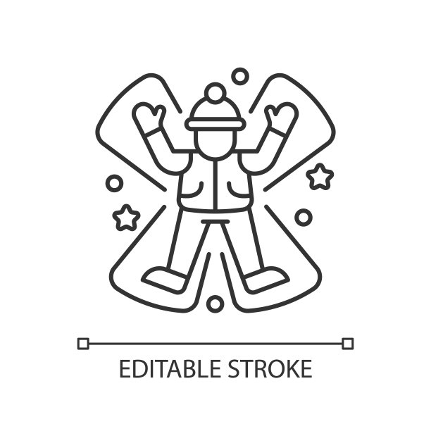 雪天使线性图标图片下载