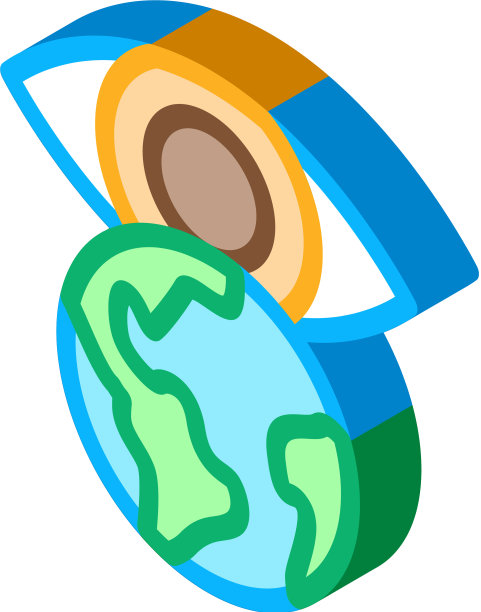 用你自己的眼睛看世界等距图标图片下载