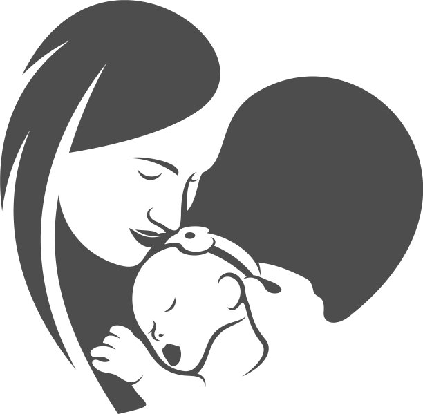 妈妈和芭心爱标志模板符号图片下载