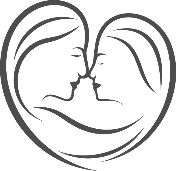 妈妈和芭心爱标志模板符号图片下载