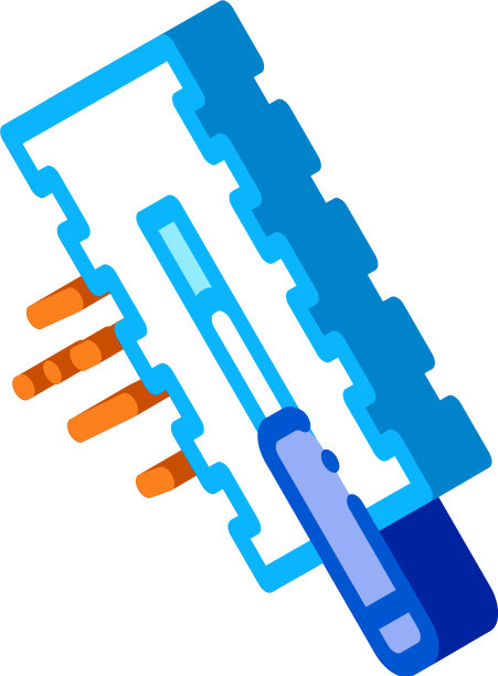 平铺刮刀等距图标图片下载