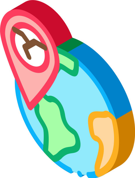 Ertnkuake地理定位等距图标图片下载