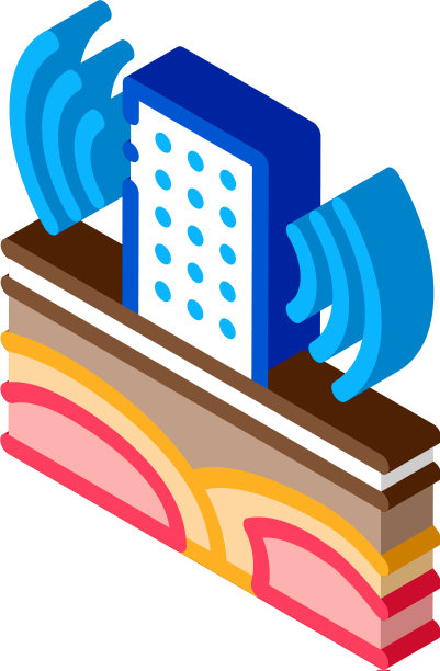 地震波高层建筑等距图标图片下载