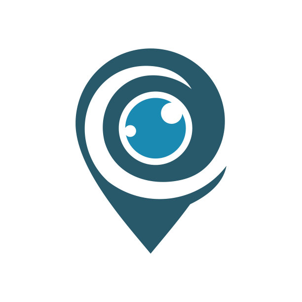 眼睛间谍手表大头针位置上的地图标志图片下载