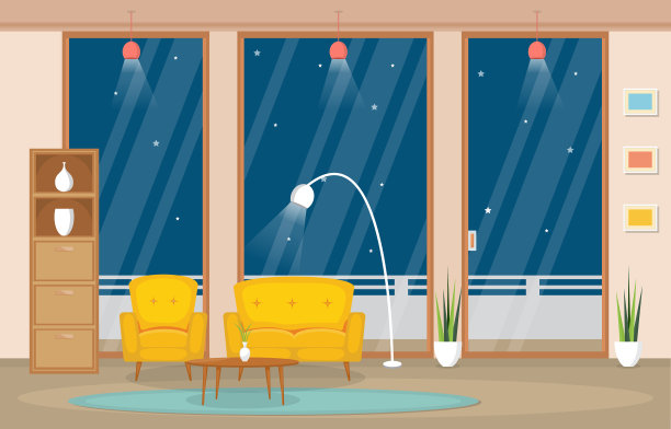 豪华豪华客厅顶层公寓图片下载