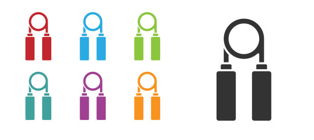 黑色运动扩展器图标孤立在白色图片下载