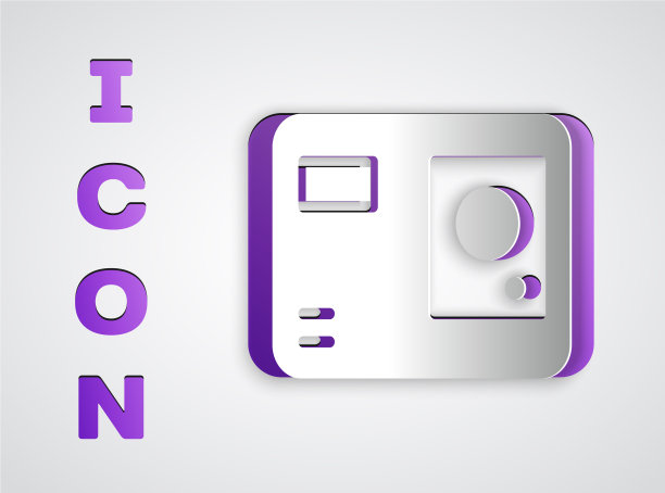 剪纸动作极端相机图标孤立上图片下载