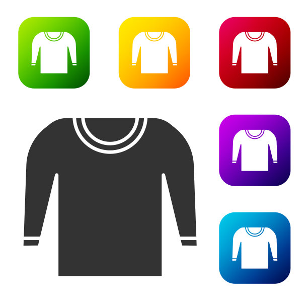 黑色毛衣图标孤立的白色背景图片下载