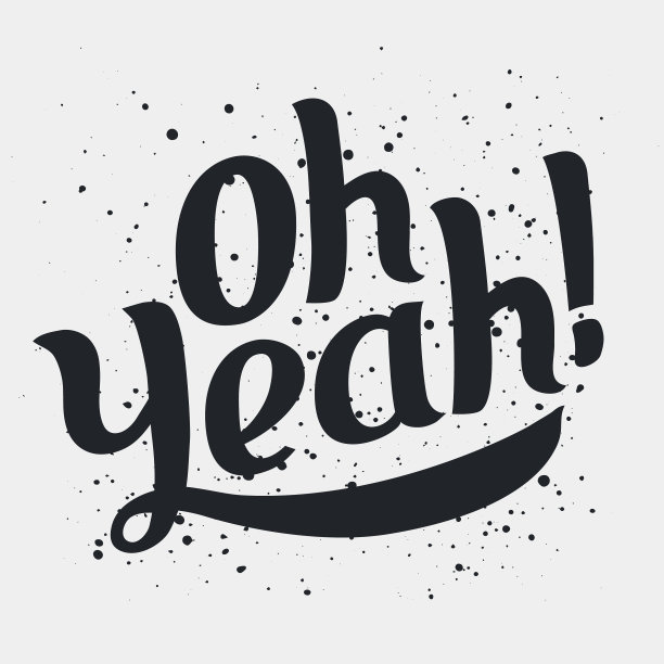 手绘的卡片上有字母的单词耶图片下载