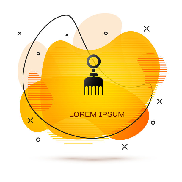 黑色毛刷图标孤立在白色背景图片下载