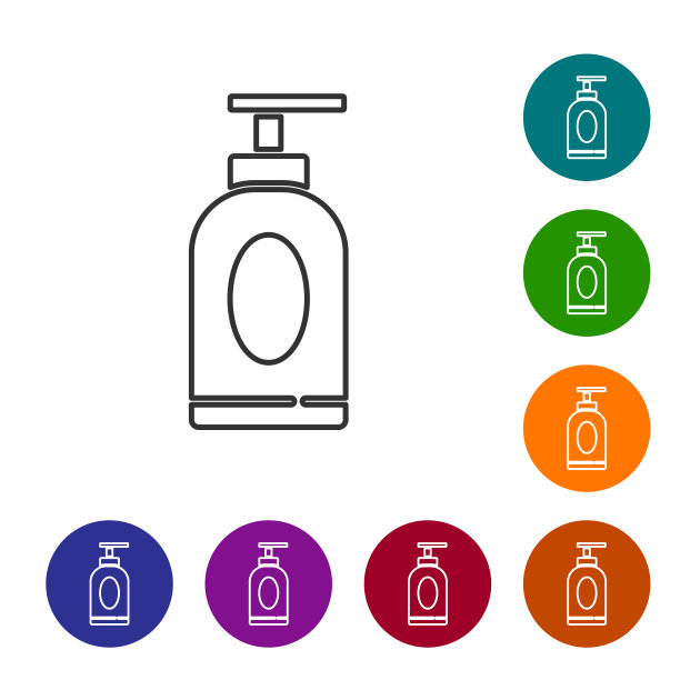 黑色线霜或乳液化妆品管图标图片下载