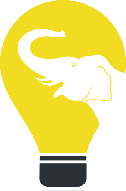 大象灯泡标志设计图片下载