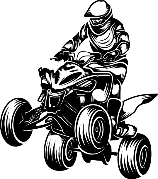 亚视标志四轮自行车比赛标志剪影图片下载