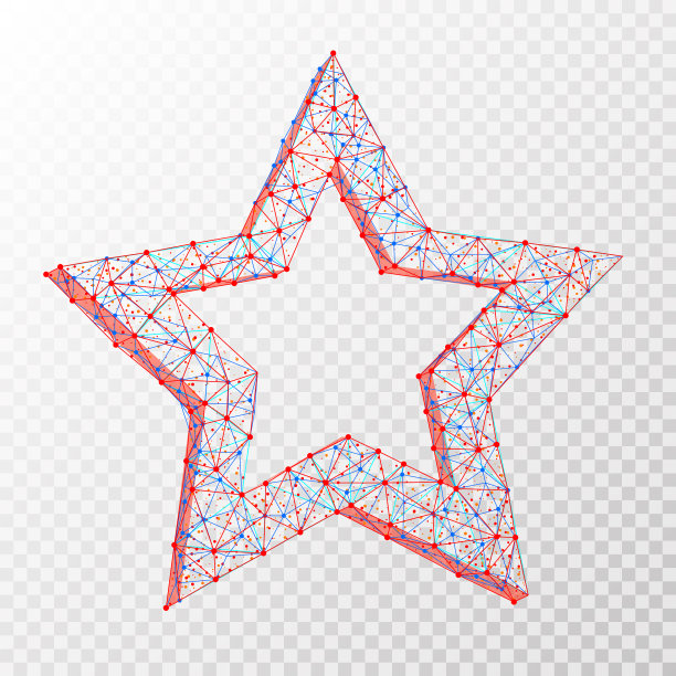 多边形抽象星形图像组成图片下载
