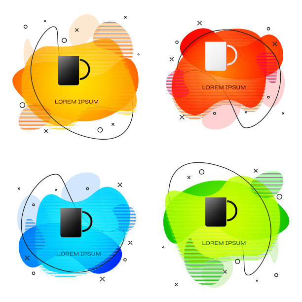 黑咖啡杯图标孤立在白色背景图片下载