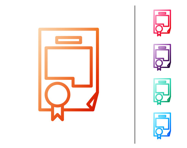 红线表示证书模板图标隔离图片下载