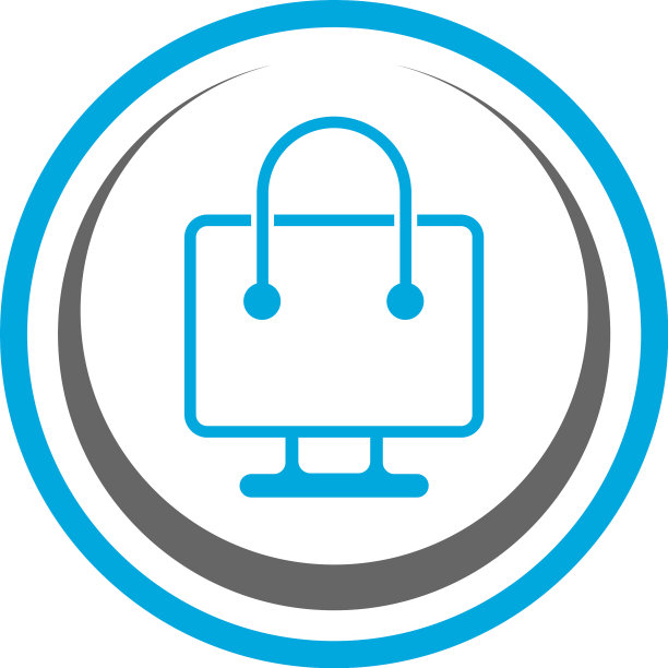 篮袋概念网上商店的标志图标图片下载