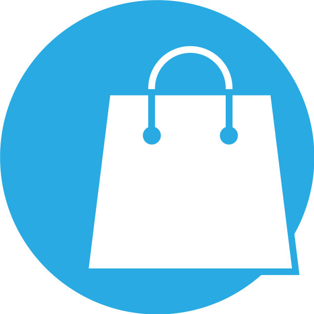 篮袋概念网上商店的标志图标图片下载