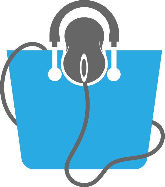 篮袋概念网上商店的标志图标图片下载