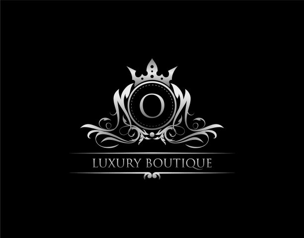 奢华御王o字冠银标志图片下载