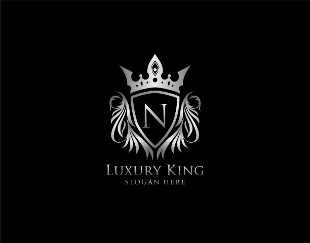 N字豪华御王冠银盾图片下载