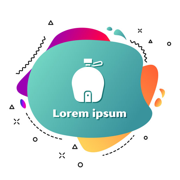 白色水壶图标孤立在白色上图片下载