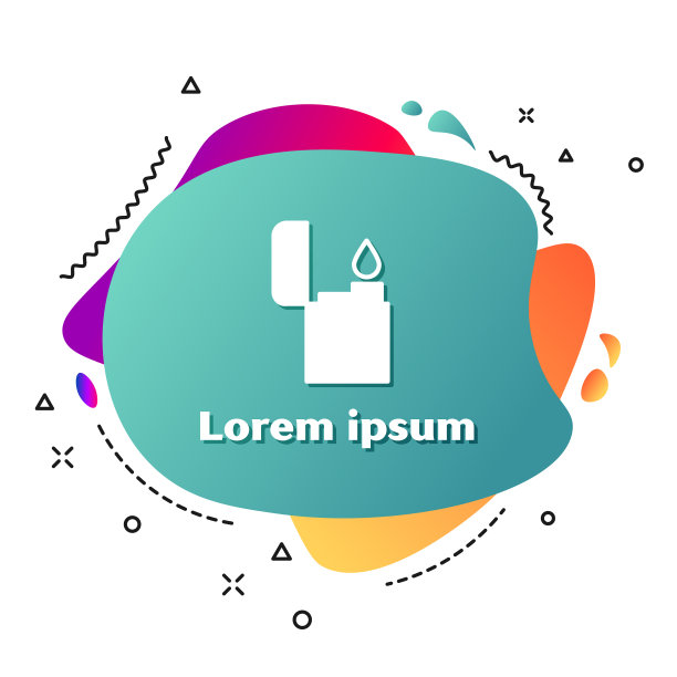 白色打火机图标孤立在白色背景图片下载