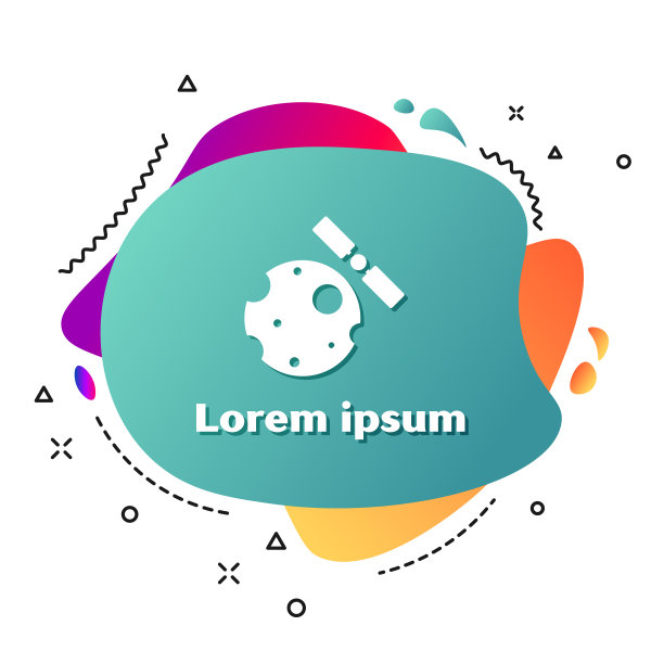 绕行星运行的白色人造卫星图片下载