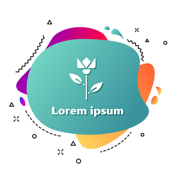 白色花郁金香图标孤立在白色图片下载