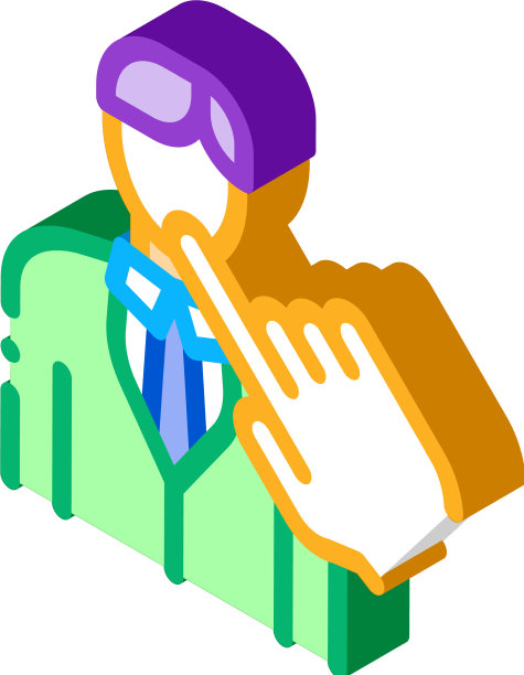 选择新员工男子等距图标图片下载