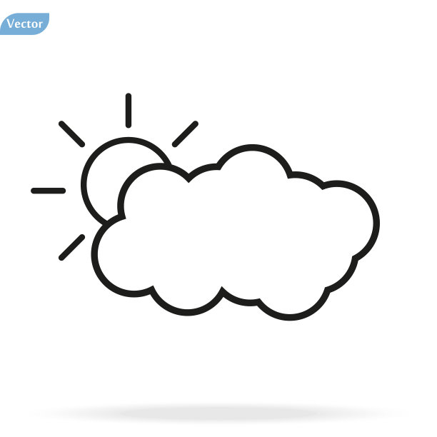 日光图标在时尚的平面风格孤立上图片下载