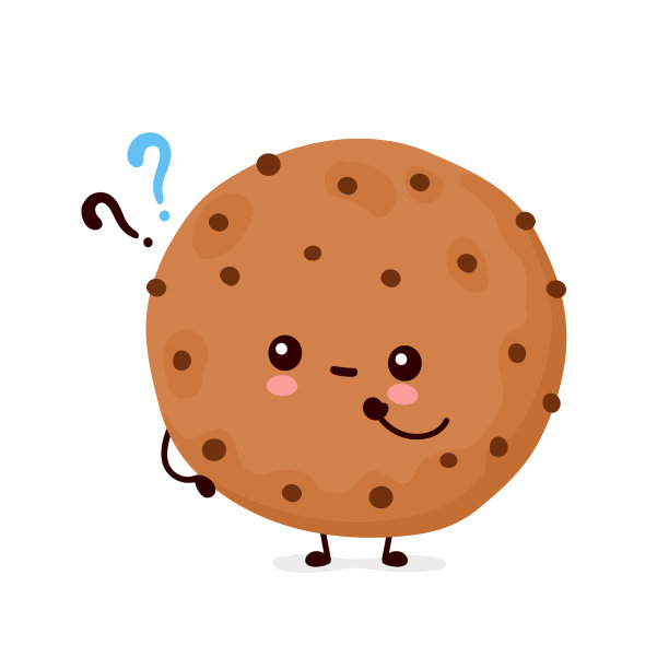 可爱的带问号的快乐巧克力饼干图片下载