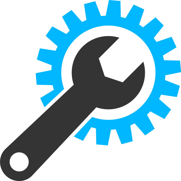 修理齿轮图标平坦图片下载