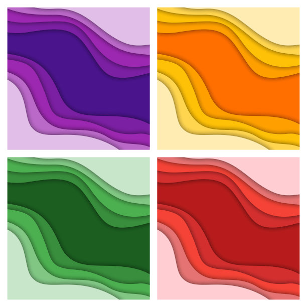 设置3d抽象背景和剪纸形状图片下载