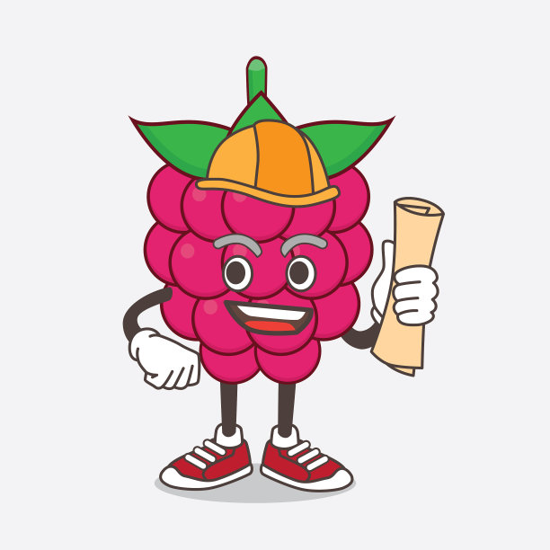树莓果设计师卡通吉祥物图片下载