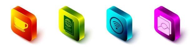 设置等距咖啡杯护照wi-fi无线图片下载