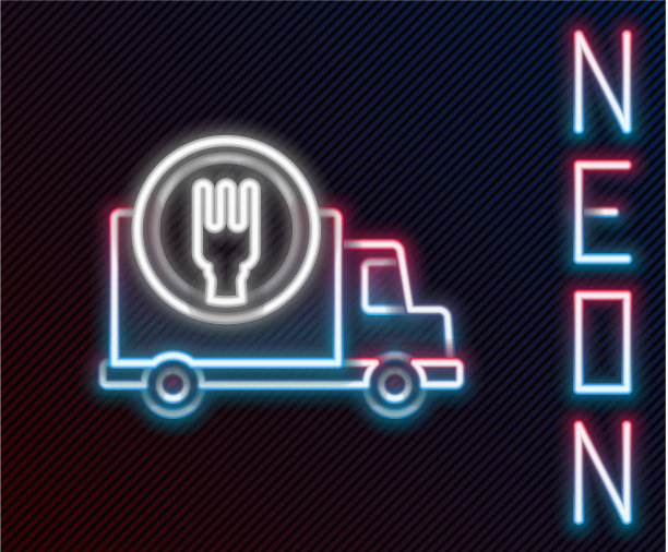 发光的霓虹灯线快速24小时送达图片下载