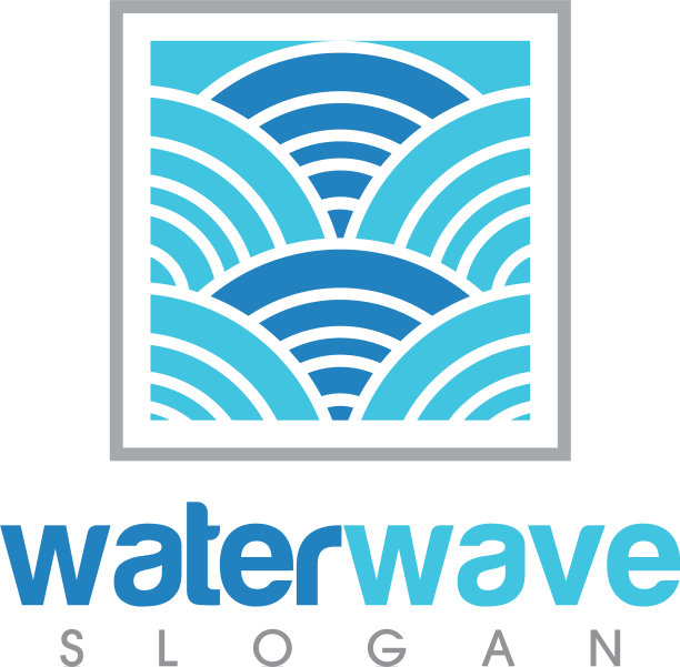 水波标志模板图片下载