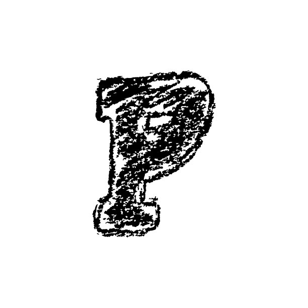 字母手写粉笔粗体字体图片下载