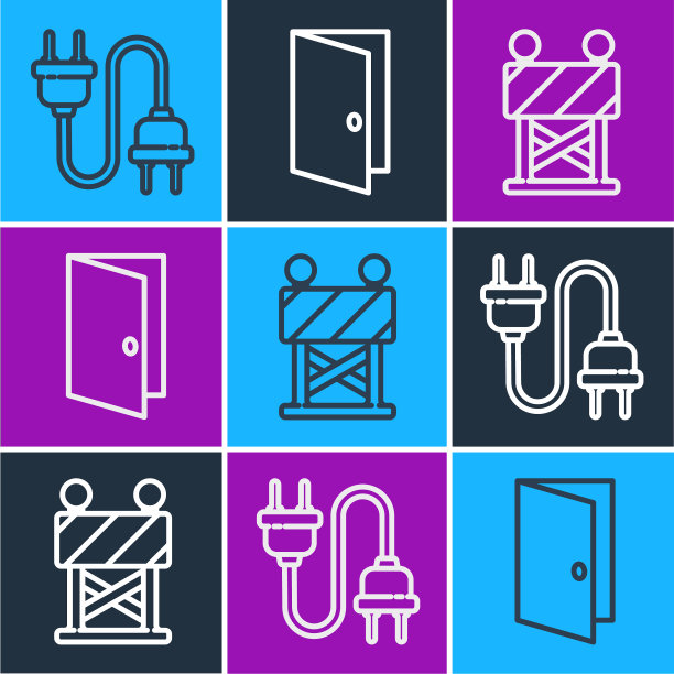 设置线路电插头道路障碍物并关闭图片下载