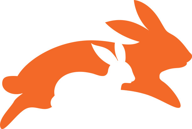 兔子标志模板图片下载