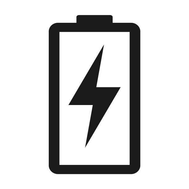 电池充电指示图标隔离在白色上图片下载