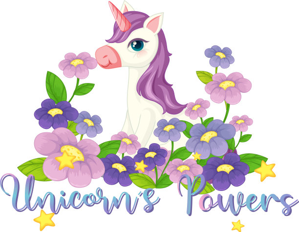 独角兽在花园的标志图片下载