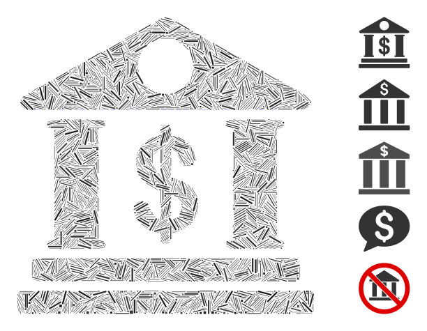 Hatch马赛克美国银行建筑图标图片下载