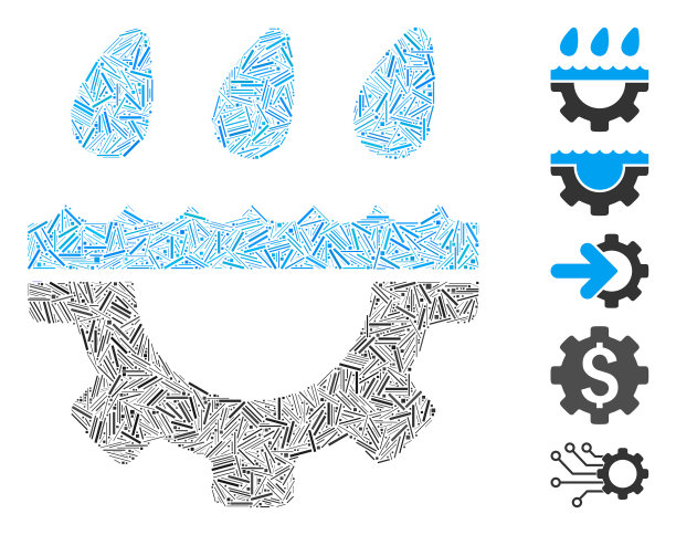 Dash马赛克水齿轮滴图标图片下载
