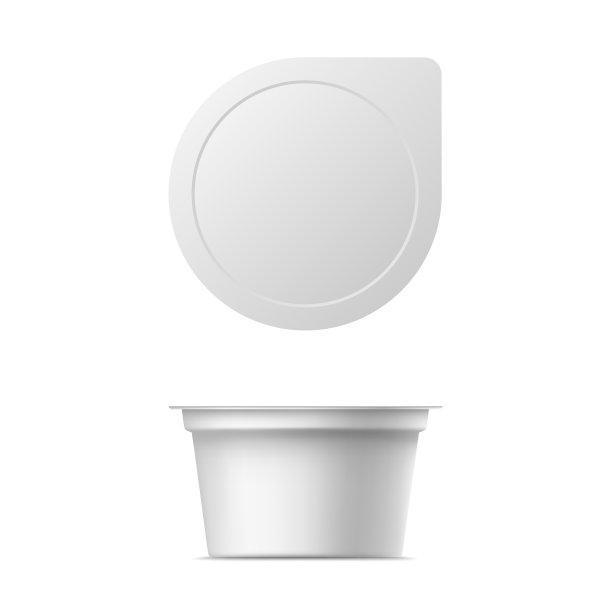 现实的酸奶包装孤立的模型图片下载