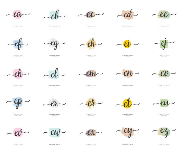 Ef初始手写标识设计图片下载
