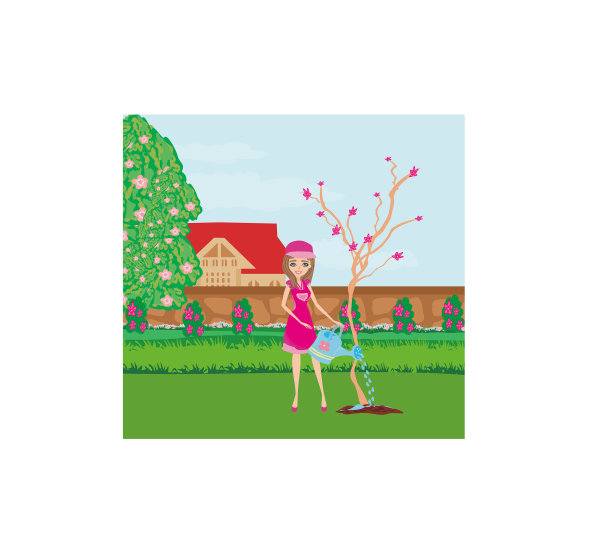 美丽的园丁种一棵树图片下载