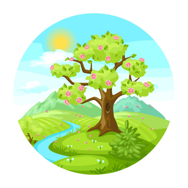 春意盎然，山清水秀图片下载